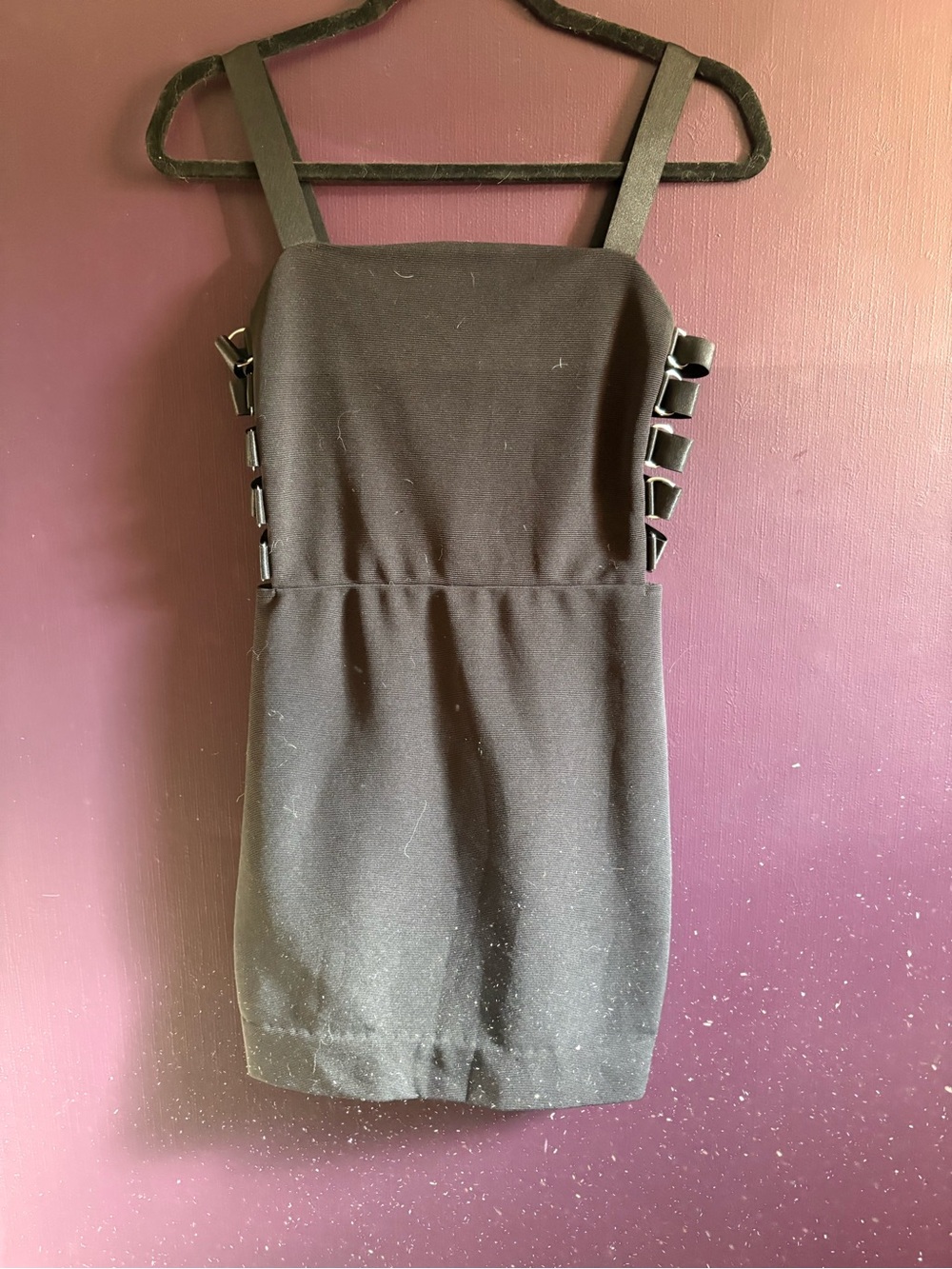 Express Black Mini Dress with Side Straps